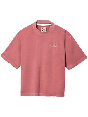 CamperLab logo-embroidered cotton T-shirt - Pink