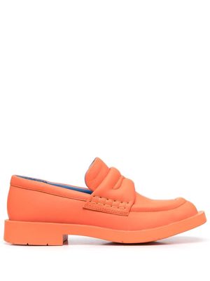 CamperLab square-toe leather loafers - Orange