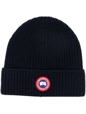 Canada Goose Arctic Disc-embellished wool beanie - Blue