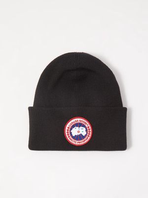Canada Goose - Arctic Disc Toque Ribbed Merino Beanie Hat - Mens - Black