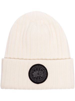 Canada Goose Arctic Disk wool beanie hat - White