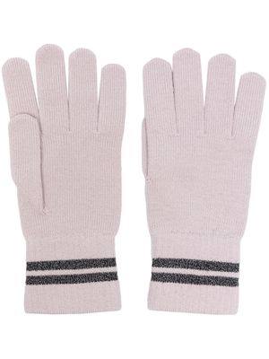 Canada Goose Barrier striped wool-blend gloves - Pink