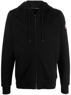 Canada Goose cotton logo-patch hoodie - Black