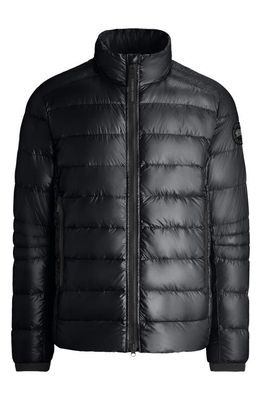 Canada Goose Crofton Water Repellent Packable Quilted 750 Fill Power Down Jacket in Black