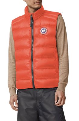 Canada Goose Crofton Water Resistant Packable Quilted 750-Fill-Power Down Vest in Signal Orange/Orange Signe