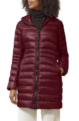 Canada Goose Cypress Packable 750 Fill Power Down Puffer Jacket in Garnet Stone -Grenat