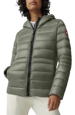 Canada Goose Cypress Packable Hooded 750-Fill-Power Down Puffer Jacket in Sagebrush-Armoise