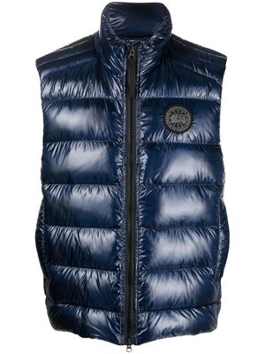 Canada Goose down feather logo-patch gilet - Blue