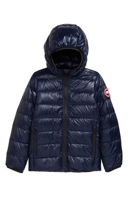 Canada Goose Kids' Crofton Water Resistant Quilted 750 Fill Power Down Jacket in Atlantic Navy