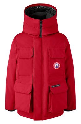 Canada Goose Kids' Expedition Water Repellent 625 Fill Power Down Parka in Fortune Red-Rouge Fortune