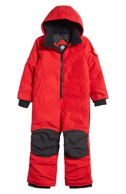 Canada Goose Kids' Grizzly Down Snowsuit in Fortune Red