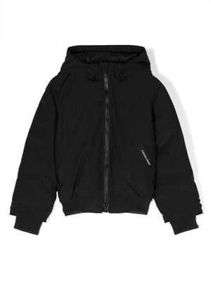 Canada Goose Kids Grizzly hooded bomber jacket - Black