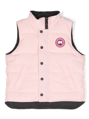 Canada Goose Kids logo-patch padded-design gilet - Pink