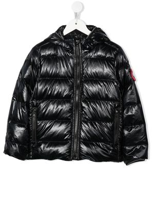 Canada Goose Kids logo-patch padded down jacket - Black
