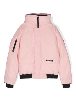 Canada Goose Kids logo-patch padded jacket - Pink