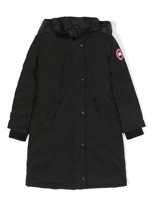 Canada Goose Kids logo-patch padded midi coat - Black
