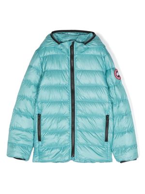 Canada Goose Kids logo-patch quilted padded jacket - Blue