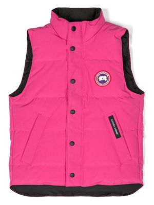 Canada Goose Kids padded logo-patch gilet - Pink