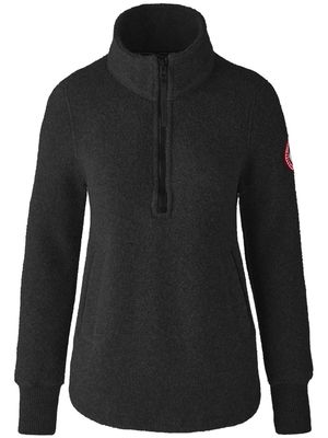 Canada Goose logo-appliqué fleece sweatshirt - Black