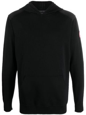 Canada Goose logo drawstring hoodie - Black