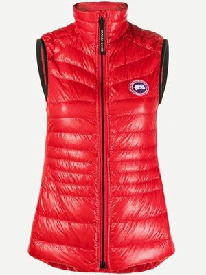 Canada Goose logo-patch down gilet - Red