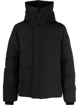 Canada Goose logo-patch down puffer jacket - Black