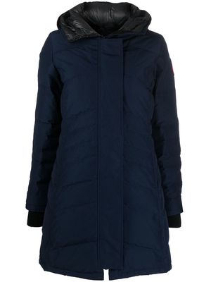 Canada Goose logo-patch padded down coat - Blue
