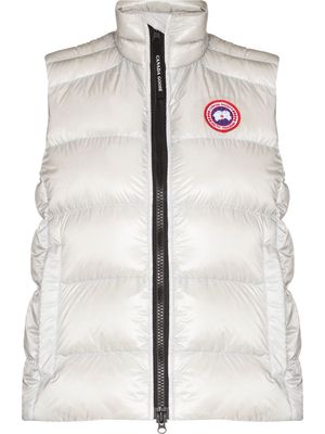 Canada Goose logo-patch padded zip-up vest - Silver
