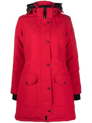 Canada Goose logo-patch zip-fastening coat - Red