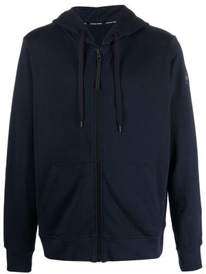 Canada Goose logo zipped hoodie - Blue