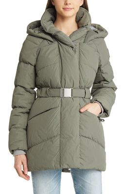Canada Goose Marlow Belted Down Coat in Sagebrush-Armoise