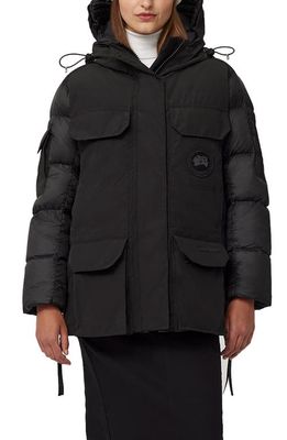 Canada Goose Paradigm Expedition Black Label Mixed Media Water Repellent 750 Fill Power Down Parka in Black - Noir