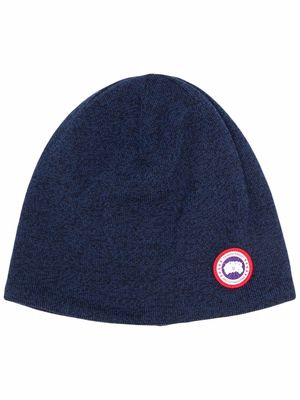 Canada Goose patch-embellished beanie - Blue