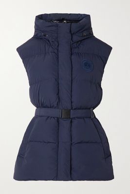 Canada Goose - Rayla Hooded Belted Quilted Enduraluxe Down Vest - Blue