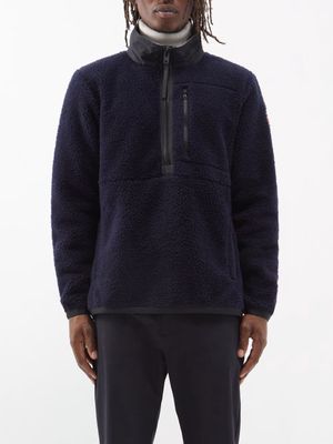Canada Goose - Renfrew Logo-patch Recycled Wool-blend Sweater - Mens - Navy