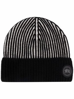 Canada Goose ribbed knit beanie - Black