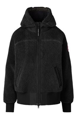 Canada Goose Simcoe Fleece Zip-Up Hooded Jacket in Black