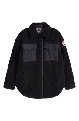 Canada Goose Simcoe High Pile Fleece Shacket in Black - Noir