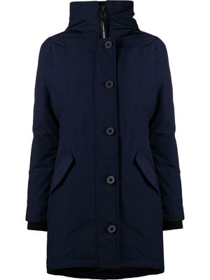 Canada Goose single-breasted hooded coat - Blue