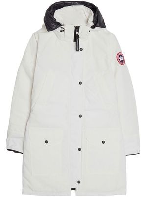 Canada Goose Trillium logo-patch sleeve parka coat - White