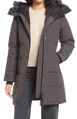 Canada Goose Women's Shelburne Water Resistant 625 Fill Power Down Parka in Graphite - Graphite