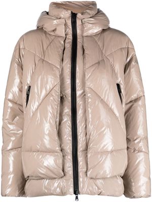 Canadian Club Eugenie glossy padded puffer jacket - Neutrals