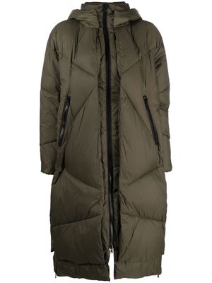 Canadian Club panelled padded-design hooded coat - Green