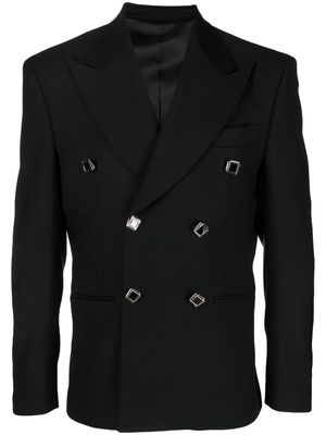 CANAKU peak-lapel double-breasted blazer - Black