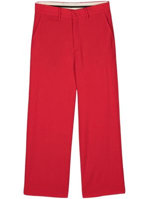 CANAKU straight-leg crepe trousers - Red