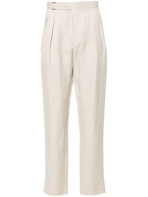 Canali Adjuster mid-rise tapered trousers - Brown