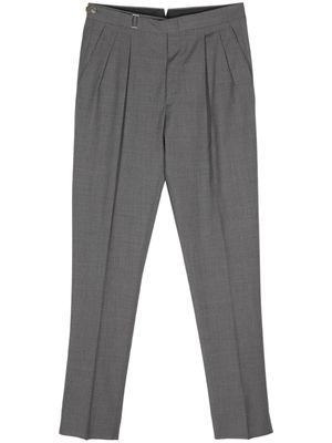 Canali belted slim-fit wool trousers - Grey