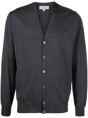 Canali button-up knitted cardigan - Grey