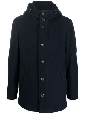 Canali buttoned cashmere coat - Blue