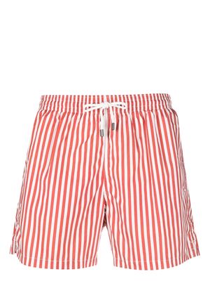 Canali candy-striped swimming shorts - Red